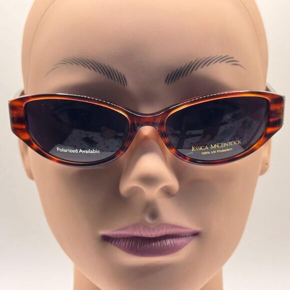 NOS Vintage Y2K Designer Sunglasses | Jessica McClintock Narrow Plastic Cat Eye main image 7